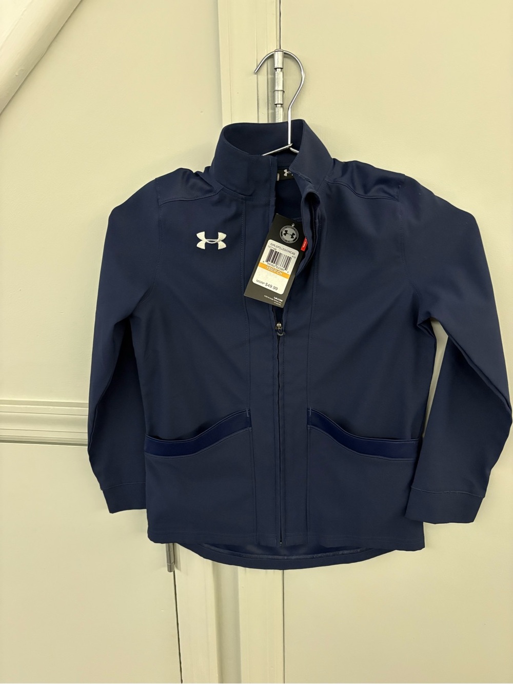 Under Armour Girls Youth Small YSM Navy Performance Jacket NWT $49.99 MSRP